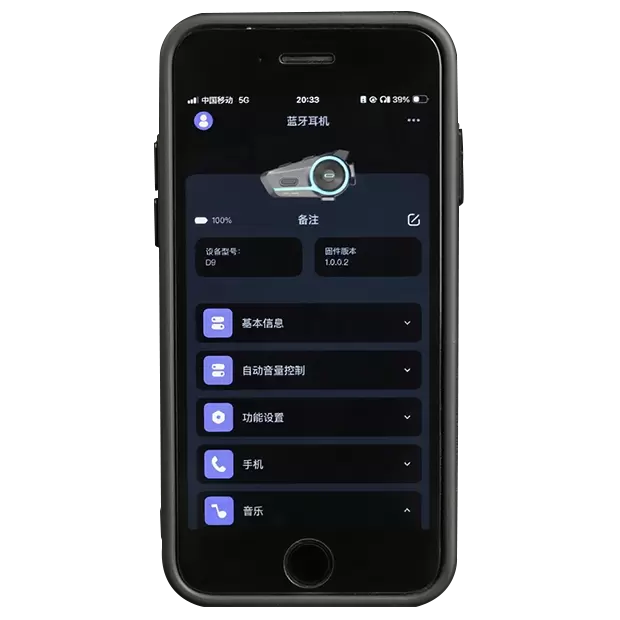 Fone de ouvido Bluetooth para capacete inteligente