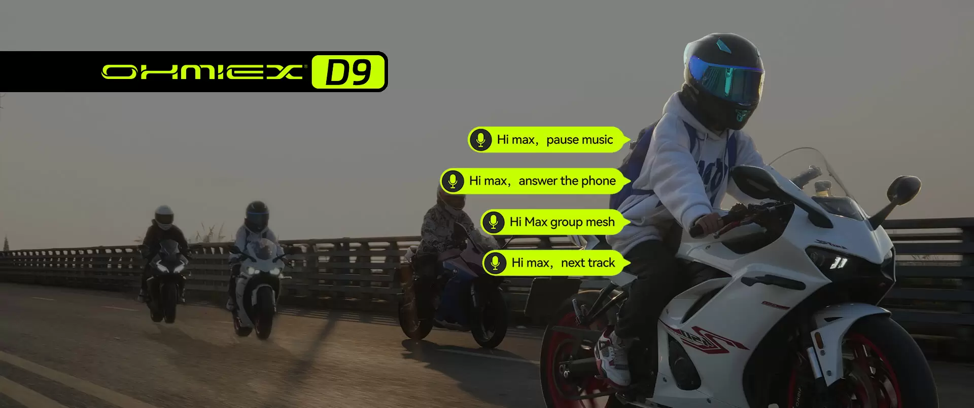 Fone de ouvido Bluetooth para capacete inteligente